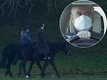 Prince Andrew is pictured in Windsor amid proof he misled Emily Maitlis