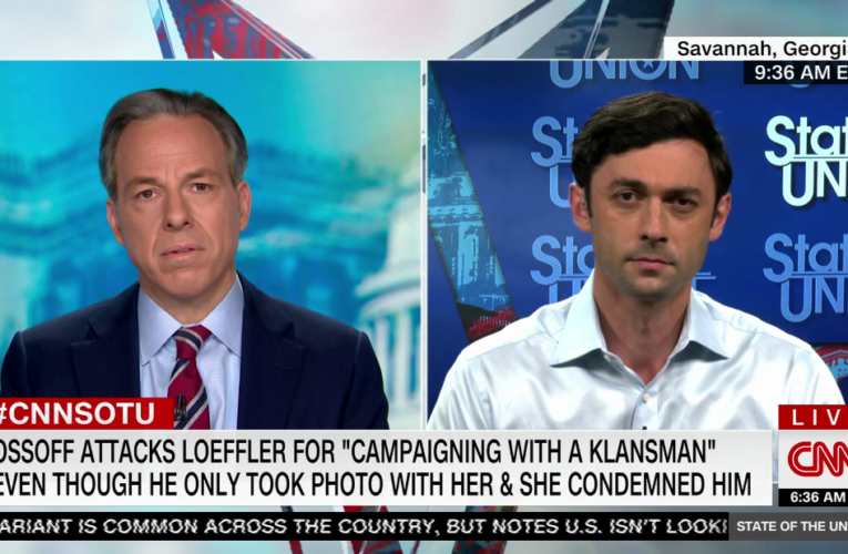 Tapper presses Ossoff on false attack on Loeffler
