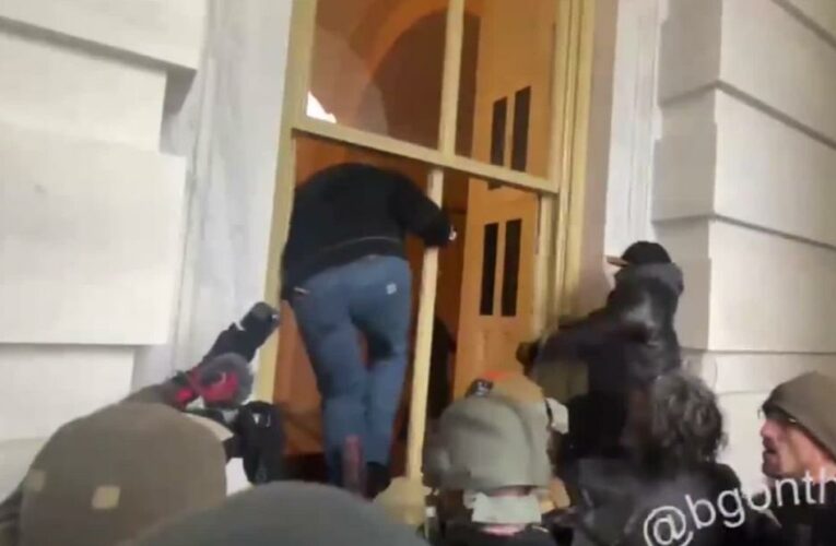 Rioters break windows and breach Capitol