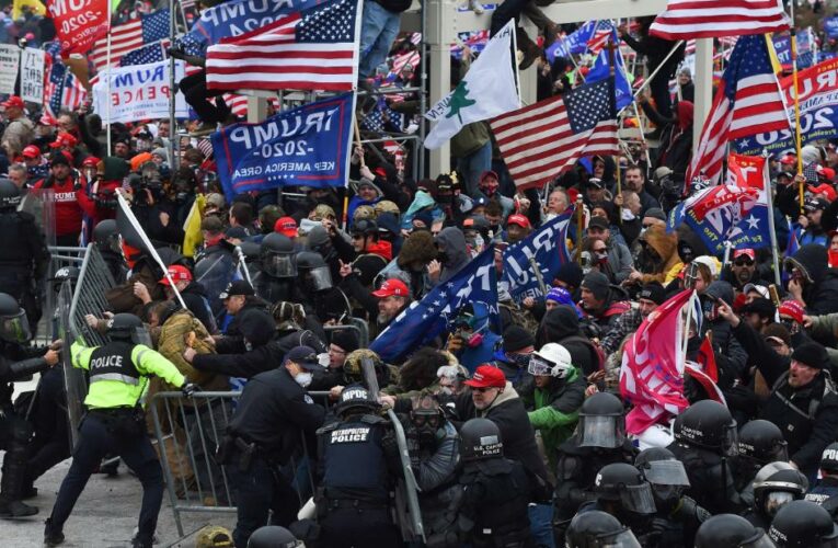 Man in ‘Camp Auschwitz’ sweatshirt during Capitol riot arrested, official says