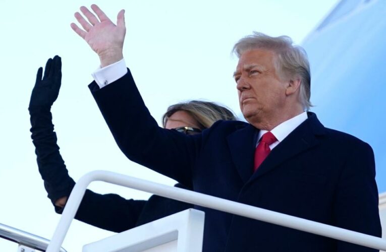 Trump departs Washington a pariah as his era in power ends