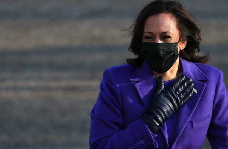 Kamala Harris enters the White House grounds for first time as vice president