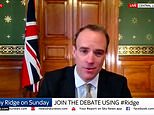 Dominic Raab says national lockdown could start to be eased in March