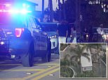 Palm Beach police question a man outside Mar-a-Lago as two massive moving trucks are spotted