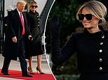 Melania mourns end of Trump presidency with somber black outfit