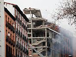 Building is destroyed by an explosion in Madrid 