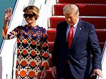 Donald and Melania Trump arrive in Mar-a-Lago after leaving Washington DC
