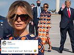 Social media users go wild over Melania Trump refusing to pose for cameras after leaving White House
