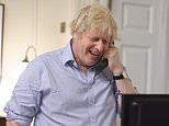 Boris Johnson tweets a photograph of his first call with Joe Biden
