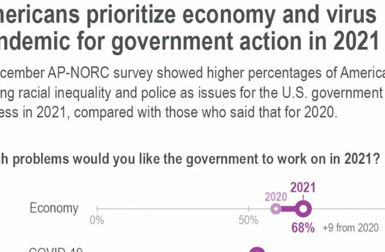AP-NORC poll: Virus, economy swamp other priorities for US