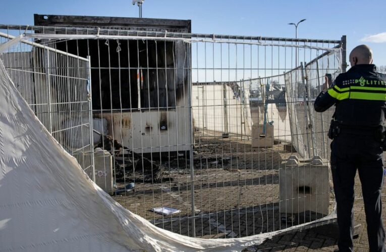 Rioting youths in Dutch village torch virus testing center