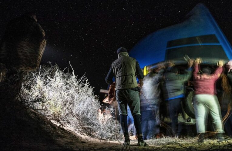 Boats emerge from Sahara sand to transport migrants to Spain