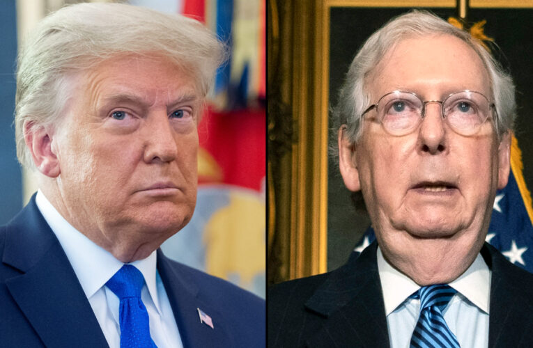 The former President went after the Senate minority leader in a broadside attack, calling him an ‘unsmiling political hack’