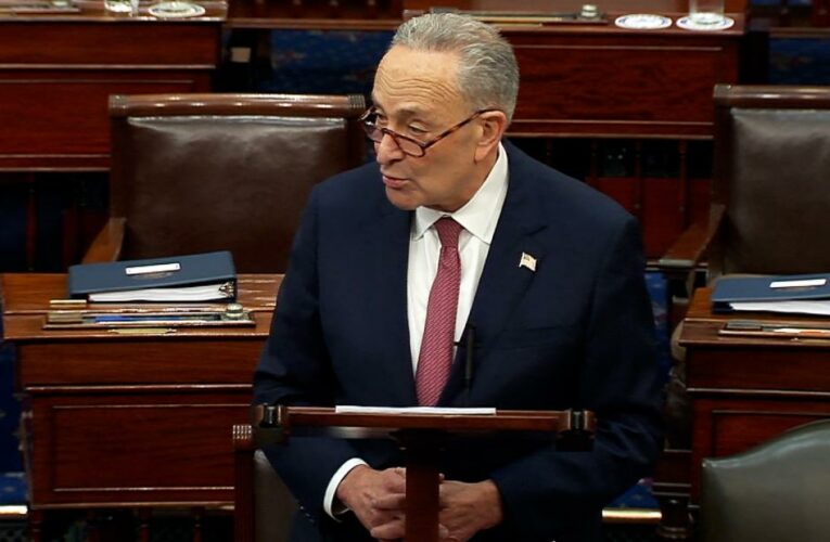 Hear Schumer’s full remarks after Trump’s acquittal in Senate