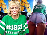 Miley Cyrus gives a cheeky look at her performance prep for TikTok Tailgate show at Super Bowl LV