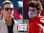Buccaneers’ Tom Brady and Chiefs’ Patrick Mahomes arrive at Super Bowl LV
