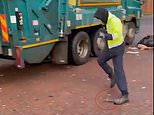 Glasgow bin men squeal in terror when confronted by a large rat