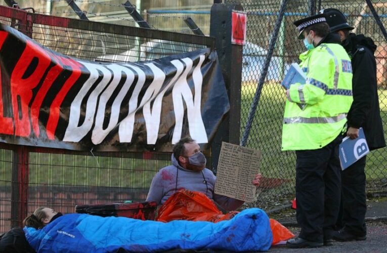 Activists chain gates at Israeli arms company’s UK factory