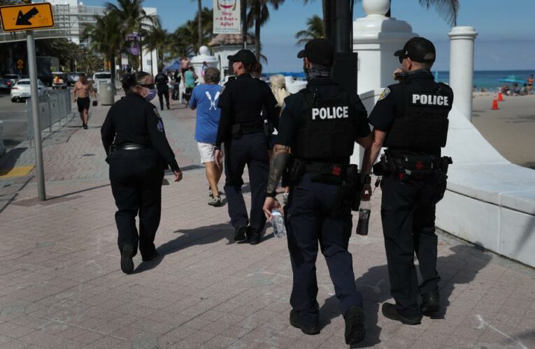 About 100 people were arrested over the weekend, and city officials say Covid protocols make policing crowds twice as hard