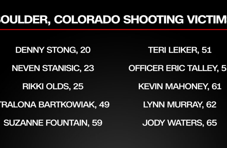 10 victims were inexplicably gunned down at the grocery store in Boulder, Colorado