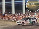 Huge outdoor processing center is set up for migrants in Texas amid surge in border crossings