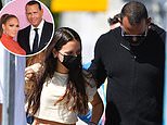 Alex Rodriguez flashes a peace sign after DENYING split from Jennifer Lopez