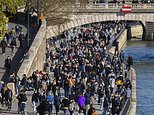 France Covid: Parisians enjoy sunshine as they flout lockdown rules
