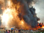 Huge blaze at a Rohingya camp in Bangladesh kills five and 20,000 flee their shanty homes