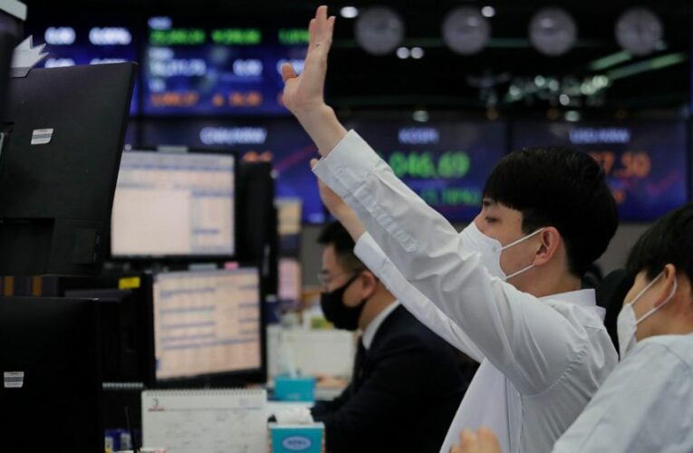 Asian shares track Wall St decline as bond yields rebound