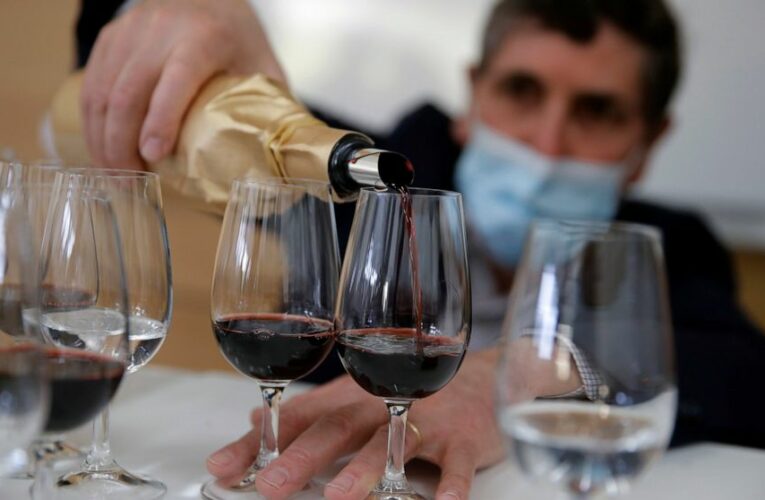 Tasters savor fine wine that orbited Earth