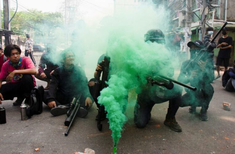 In photos: Protesters are met with deadly force in Myanmar