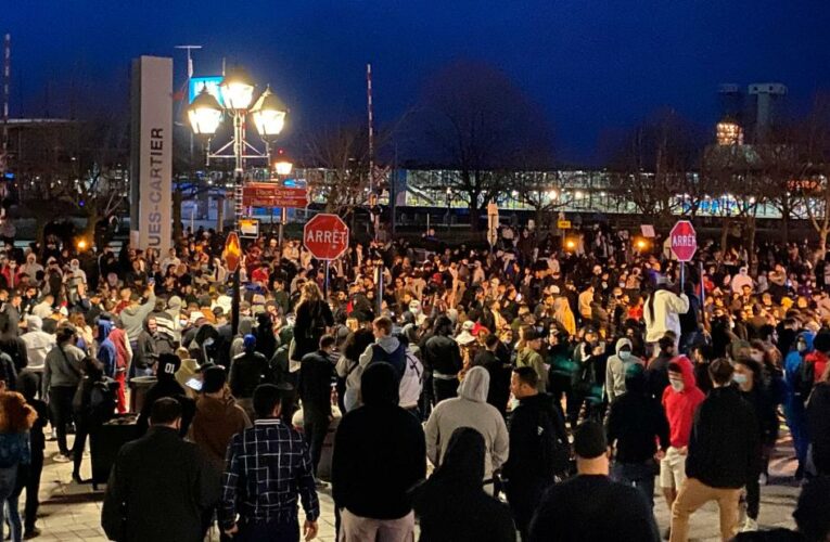 Protests break out in Montreal after the city’s latest Covid curfew
