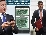 Greensill lobbying row: Rishi Sunak releases text messages to David Cameron amid row over access