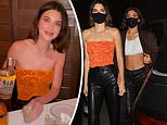 Kylie Jenner showcases her toned abs in crop top with sister Kendall for night out in LA
