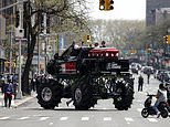 DMX’s funeral procession brings Brooklyn to a standstill as monster truck carries his casket