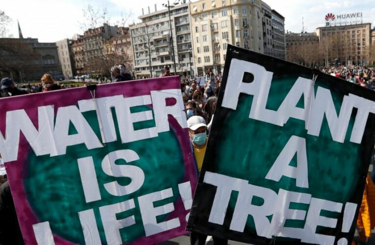 Thousands rally in Serbia to protect the environment
