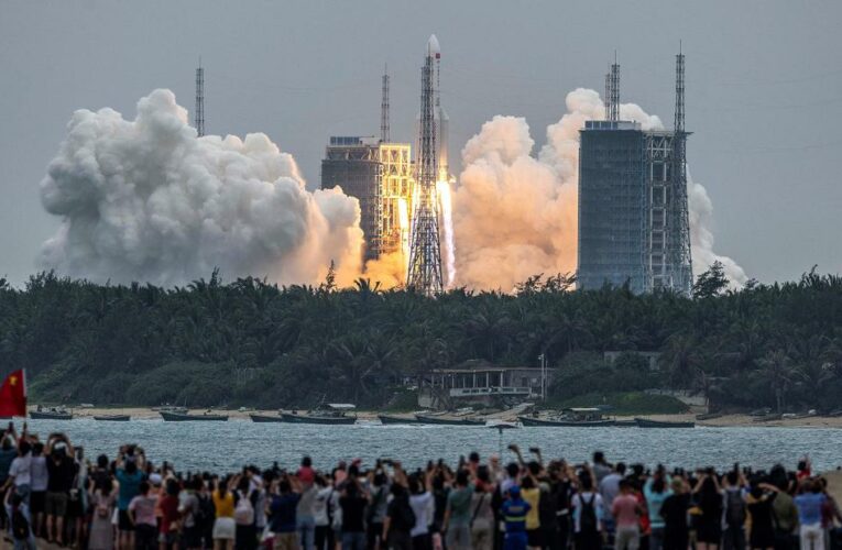 The rocket, which was about 108 feet tall and weighed nearly 40,000 pounds, was mostly ‘destroyed’ on reentry, China’s space agency says