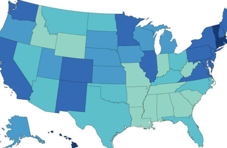 These are the states with the highest and lowest vaccination rates