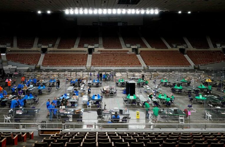 Arizona Republicans move 2020 ballots in trucks after pausing controversial election audit
