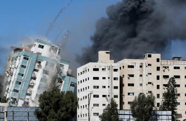 Israeli strikes hit home in Gaza refugee camp, media offices as conflict intensifies