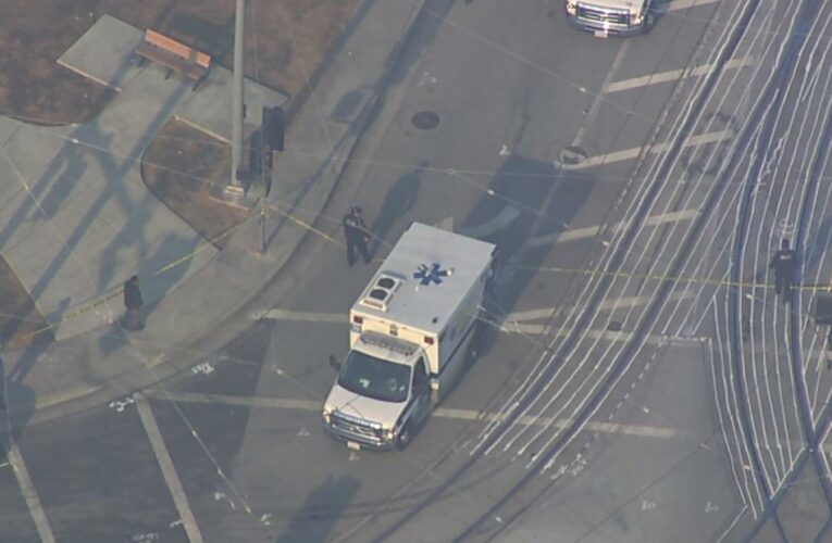 See aerial footage of the scene