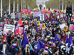 Thousands of ‘Kill the Bill’ activists march through London as officers arrest seven people