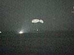 SpaceX capsule splashes down in Gulf of Mexico as it returns home from International Space Station