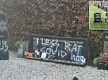 Memorial for stillborn babies covered in sickening graffiti saying ‘one less rat’ and ‘Covid hoax’