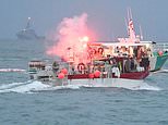 Royal Navy gunships patrol sea off Jersey as 100 French fishing boats threaten to blockade harbour