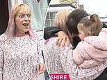 Keyworker grandmother meets her granddaughter for the first time after being apart for 17 MONTHS 