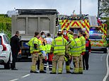 School bus crash injures 13 children on way to Welsh secondary school