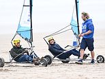 Kate Middleton goes land yachting with Prince William on West Sands Beach at St Andrews