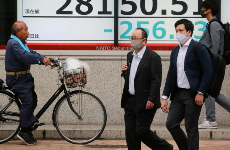 Stocks fall in third day of downturn; Bitcoin drops 16%