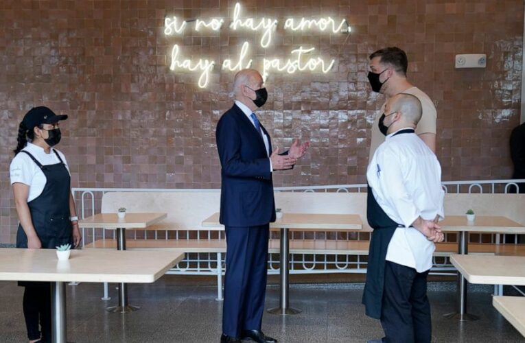 Biden touts $28.6B restaurant relief program, orders tacos